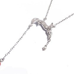 silver long cat necklace 1枚目の画像