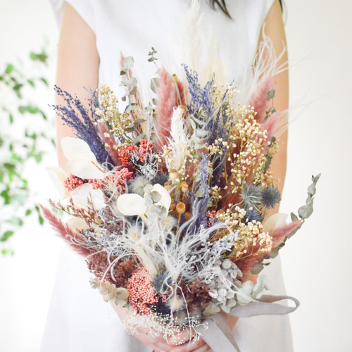 ドライフラワーのくすみパステルブーケ ブーケ SARAH GAUDI (サラ  