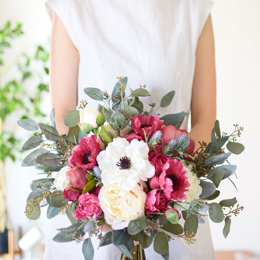 ポピーとアネモネのブーケ（造花）