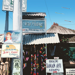 The souvenir shop in Bali (額装有り） 1枚目の画像