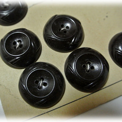 フランス　ヴィンテージ　コートボタン　デッドストック　黒　１個 3枚目の画像