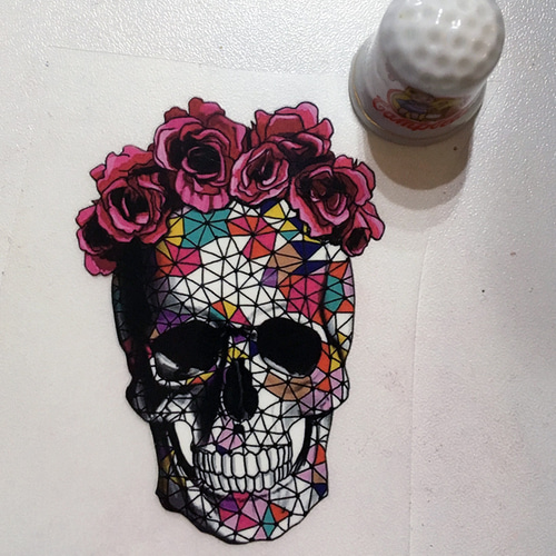 15 ハロウィン ドクロ アイロン転写シート MARK Deco アイロン熱転写