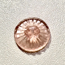 チェコ　ヴィンテージ　ガラスボタン　クリアピンク　直径1.2ｃｍ 3枚目の画像