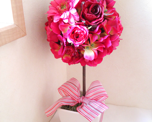 フラワートピアリー プリザーブドフラワー 『フラワートピアリー』 | プリザーブドフラワー