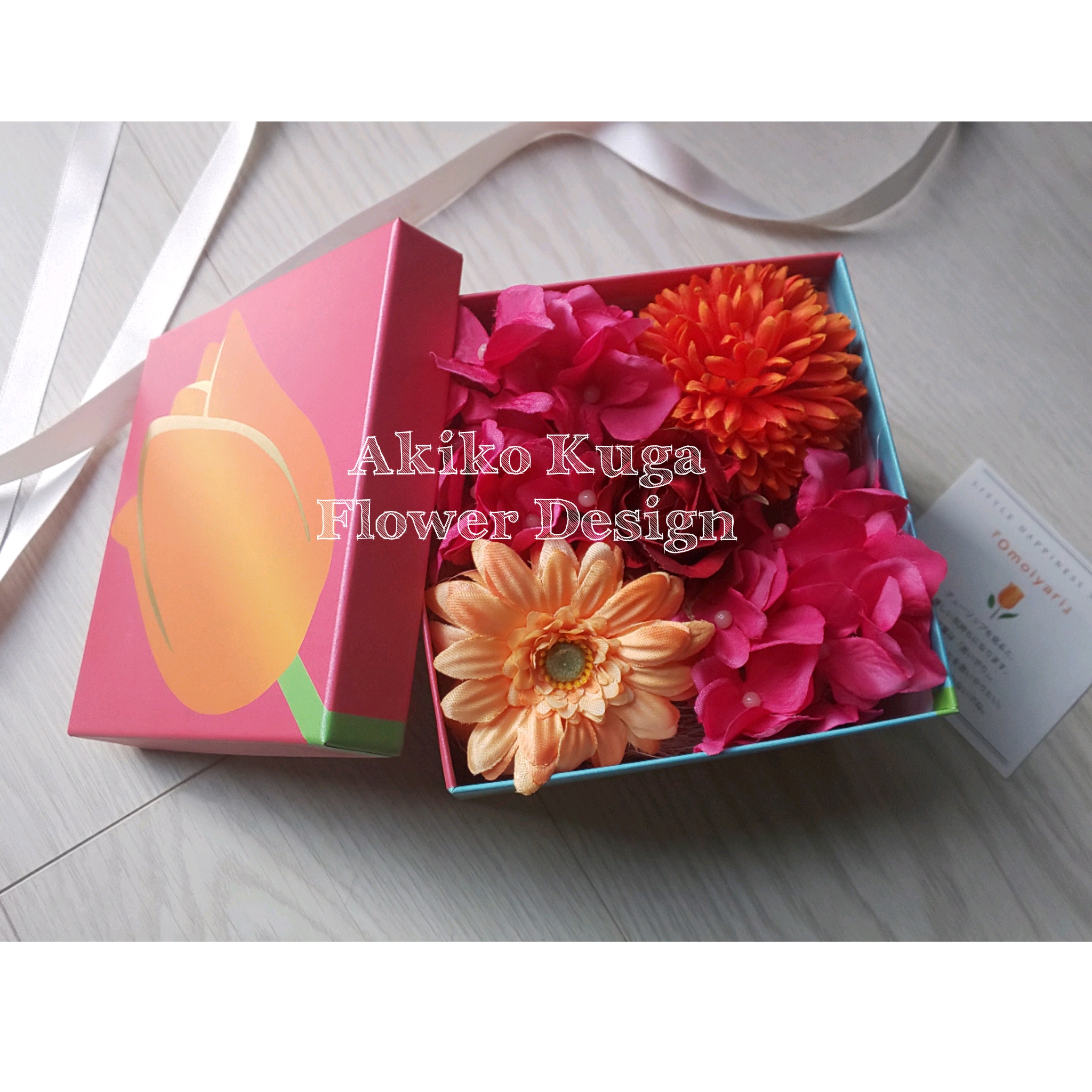 箱も可愛いフラワーボックス・チューリップ（キャンディカラー）