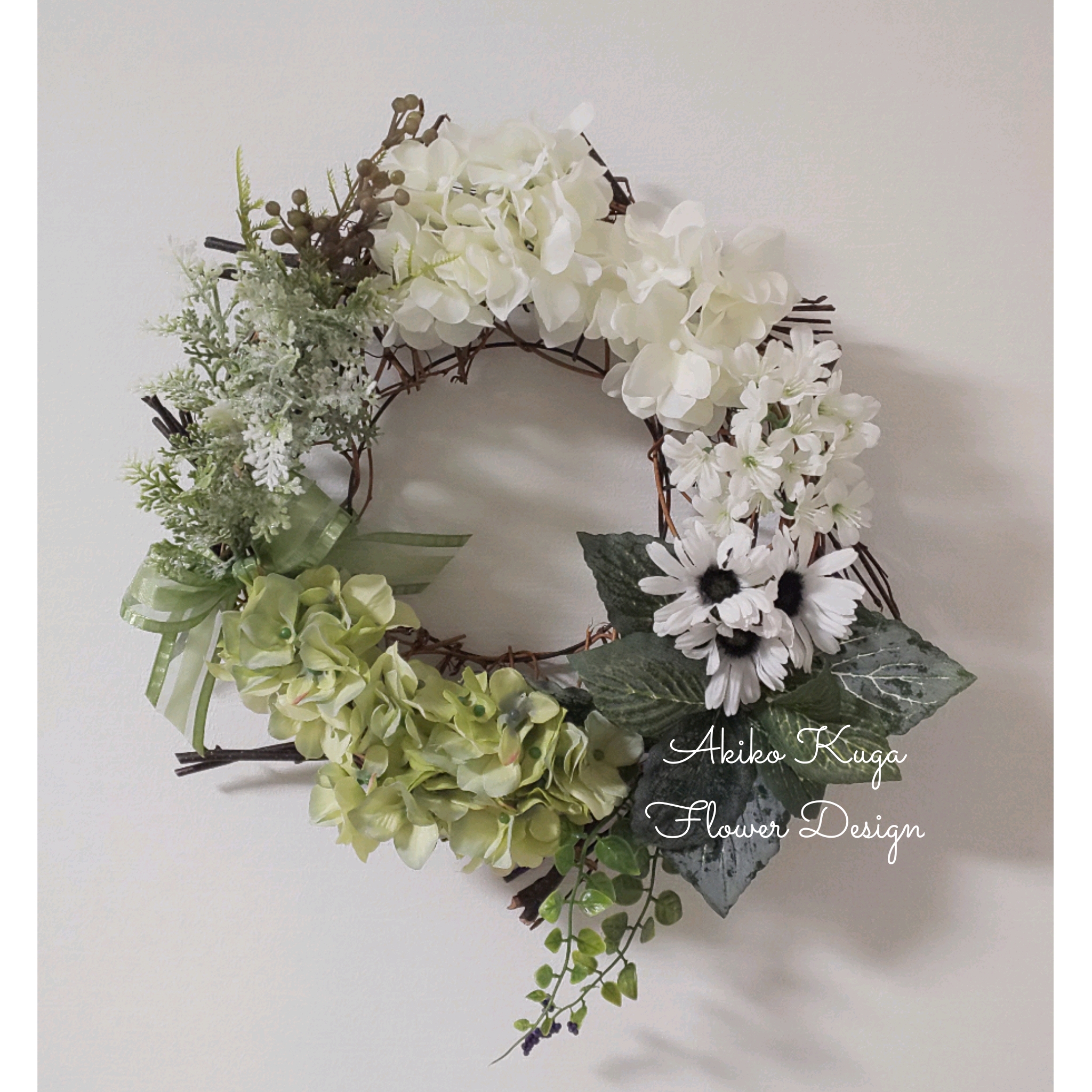 セブングルーピングリース（グリーン&ホワイト）