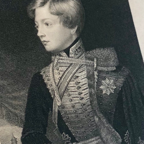 英国アンティークヴィンテージジョージ5世ポートレート フレーム付き