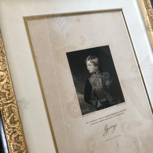 英国で出会った♪ 19世紀 アンティーク プリント ジョージ5世 王子の