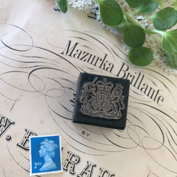 再販）英国買い付け♪メタル製スタンプ 英国の紋章のデザイン/獅子とユニコーンと王冠 7枚目の画像