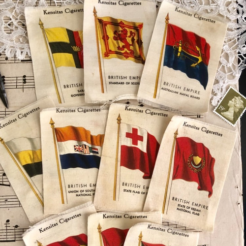 再販)英国で出会った♪アンティークのシルク製タグA /シガレットカード