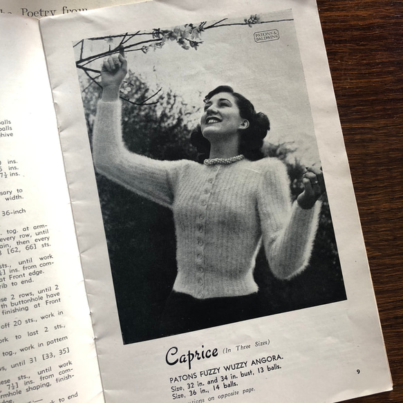 英国で出会った♪ 1950年代 ヴィンテージ 編み物 /二ッティングのブックレット 編み図 8枚目の画像