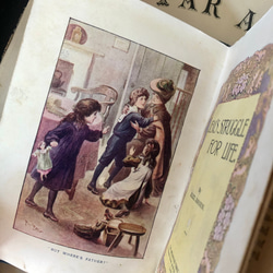 英国で出会った♪ 布張りのアンティークの本 1900年初め頃 カラー挿絵付き 5枚目の画像