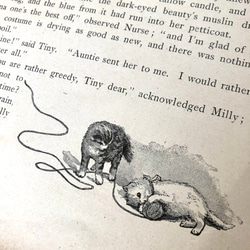 英国で出会った♪ アンティーク プリント 1891年 アーネスト・二スター 絵本の一頁 猫とロバとうさぎ 2枚目の画像