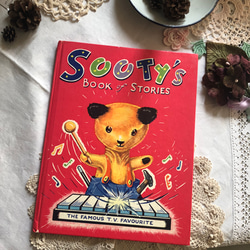 英国で出会った♪ 1960年代 Sooty くまのスーティーの大型絵本/アリスのティーパーティー 1枚目の画像