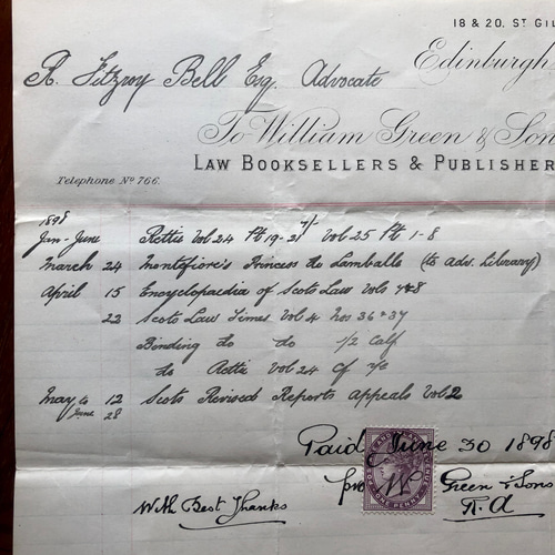 英国で出会った♪ アンティーク 1898年 ヴィクトリア期 手書きの文書