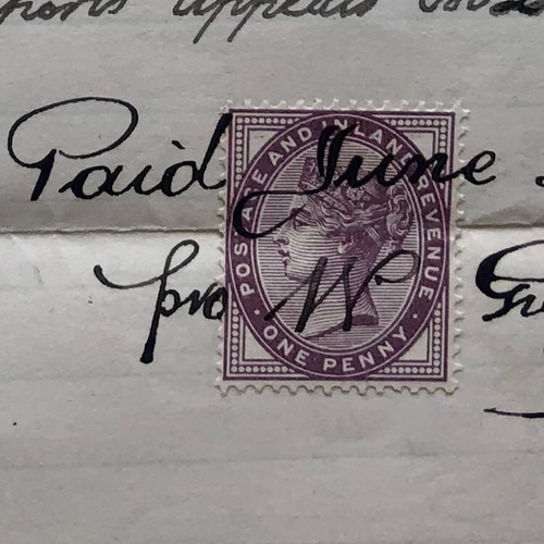 英国で出会った♪ アンティーク 1898年 ヴィクトリア期 手書きの文書