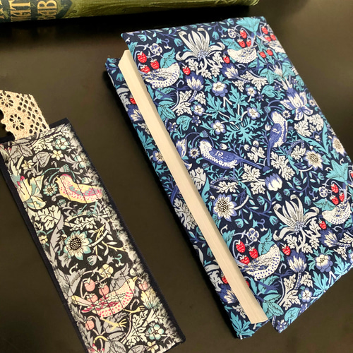 リバティ柄のしおり （しおり ブックマーカー❁ミシェル（ニュアンス  