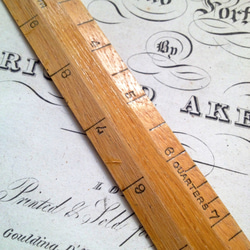 英国で出会った♪ アンティーク 木製スケール 定規 12インチ A 7枚目の画像