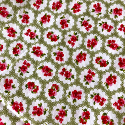 英国で出会ったヴィンテージ 花柄のテーブルクロス 94×92cm コットン 9枚目の画像
