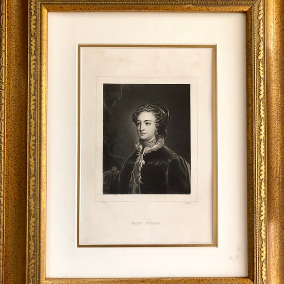 英国で出会った♪ 19世紀 アンティークプリント メアリー1世の