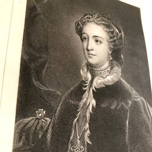 英国で出会った♪ 19世紀 アンティークプリント メアリー1世の肖像画
