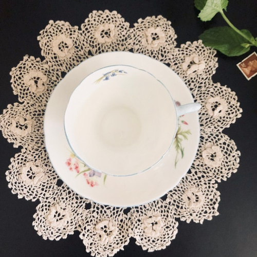 再販）英国で出会った♪アンティーク B 手編みのクロシェレース