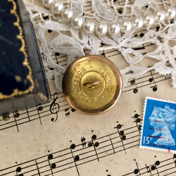 英国で出会った♪ アンティーク ジョージ5世の紋章 真鍮ボタンB /王冠/英国王室 26ｍｍ 7枚目の画像