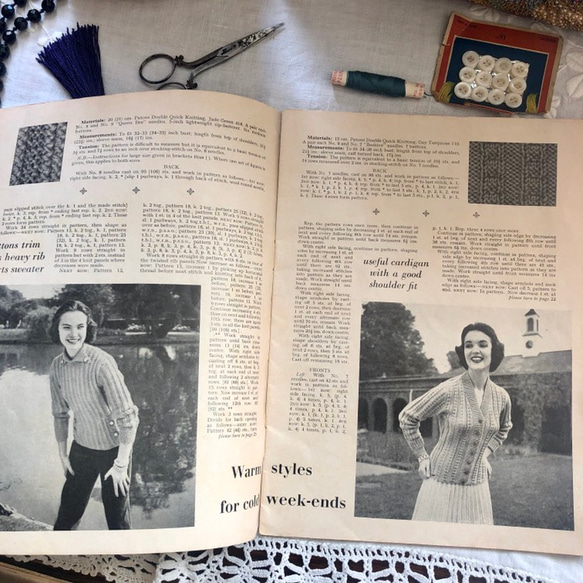 英国で出会った♪ 1950年代 ヴィンテージ 編み図/編み物 ハンドメイドのブックレット 「STICHCRAFT」 4枚目の画像