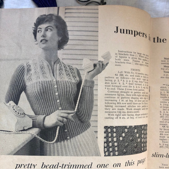 英国で出会った♪ 1950年代 ヴィンテージ 編み図/編み物 ハンドメイドのブックレット 「STICHCRAFT」 7枚目の画像