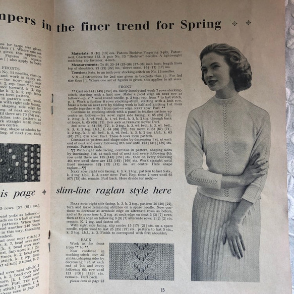 英国で出会った♪ 1950年代 ヴィンテージ 編み図/編み物 ハンドメイドのブックレット 「STICHCRAFT」 8枚目の画像