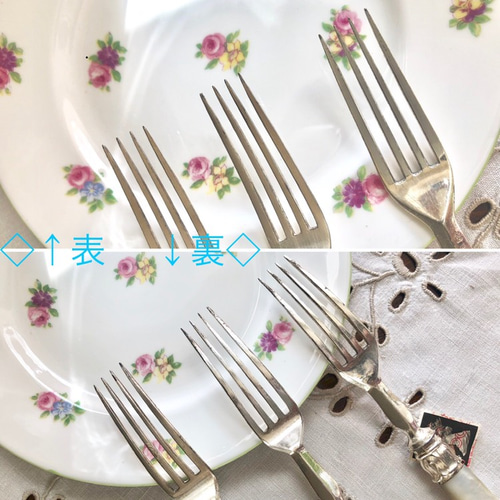 英国で出会った♪アンティーク マザーオブパール製 フォーク /シルバー