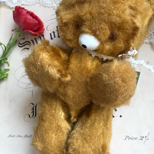 ビンテージ アンティーク まんまるお目々のテディベア フランス