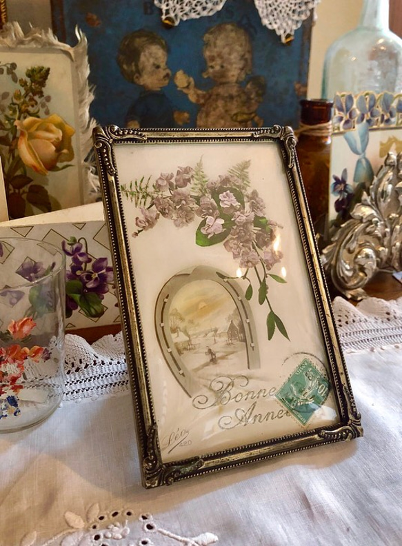 英国で出会った♪ アンティーク フランスのポストカード 馬蹄と