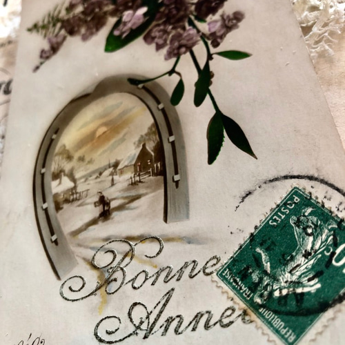 アンティークフレームD★1920年代超希少なBIRGITのアンティークカード入り アンティークフレームD☆1920年代超希少なBIRGITのアンティークカード