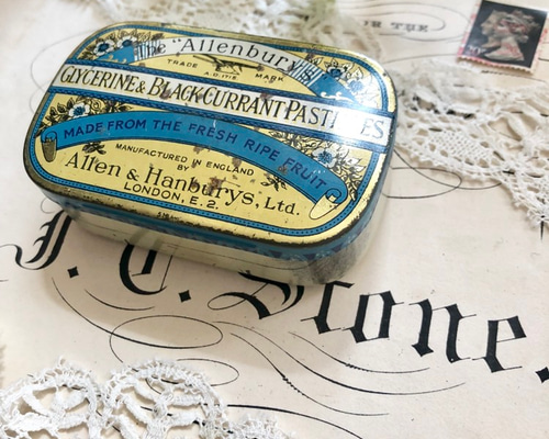 英国で出会った♪ アンティーク ミント＆ゴールドカラー フラワー