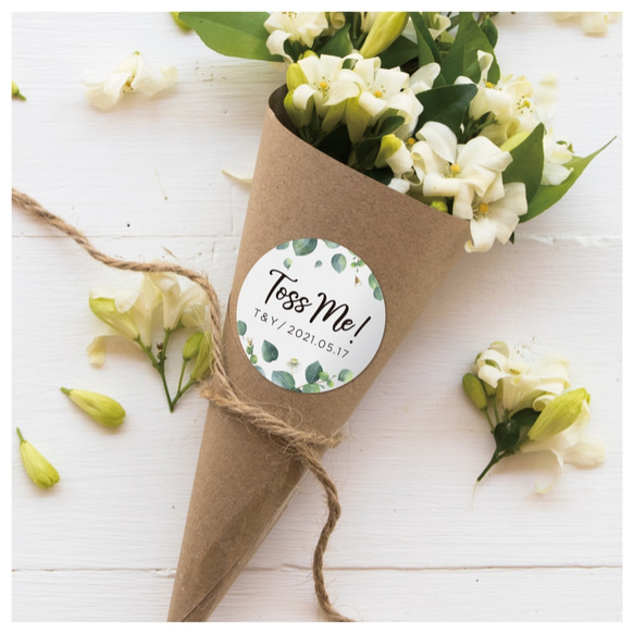 OD-035】 名入れ（イニシャル） ウェディング オリジナルシール toss
