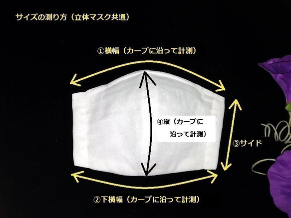 秋を感じて♪キシリトール＆エリスリトール加工★保湿冷感ダブルガーゼの立体マスクＣ♪ 6枚目の画像