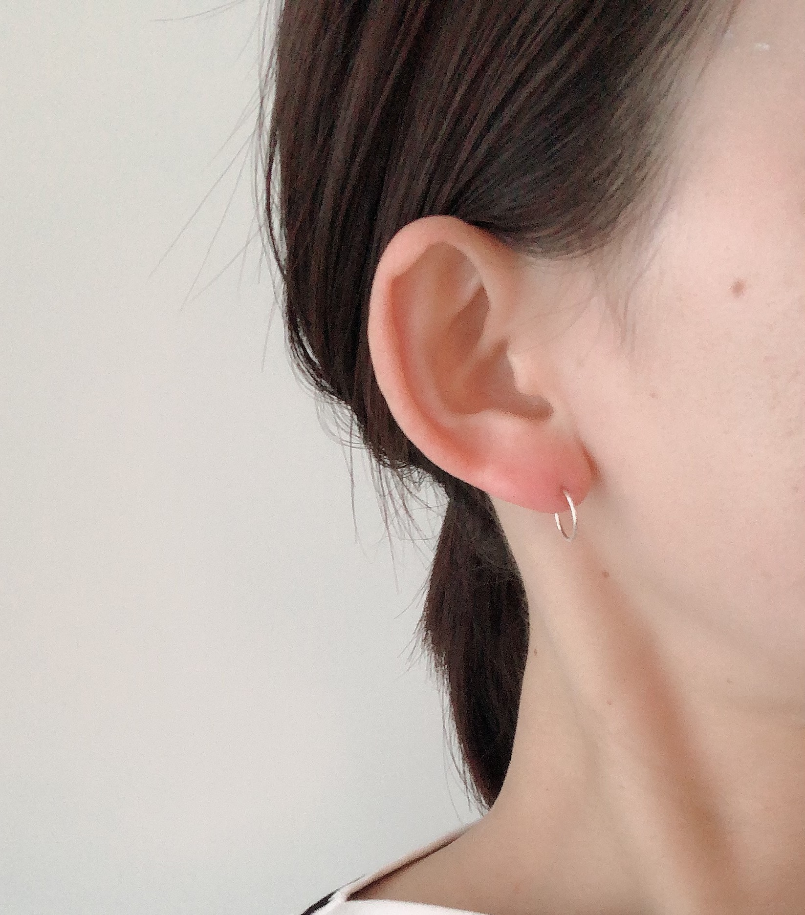 89％以上節約 フープピアス 2個セット 10mm シルバー シンプルデザイン