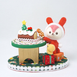 うさぎサンタのクリスマスケーキ♪ 1枚目の画像