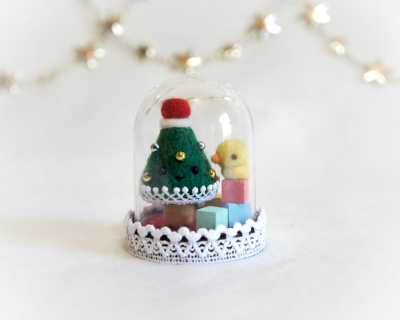 小さなクリスマス（ツリーとひよこ） 1枚目の画像