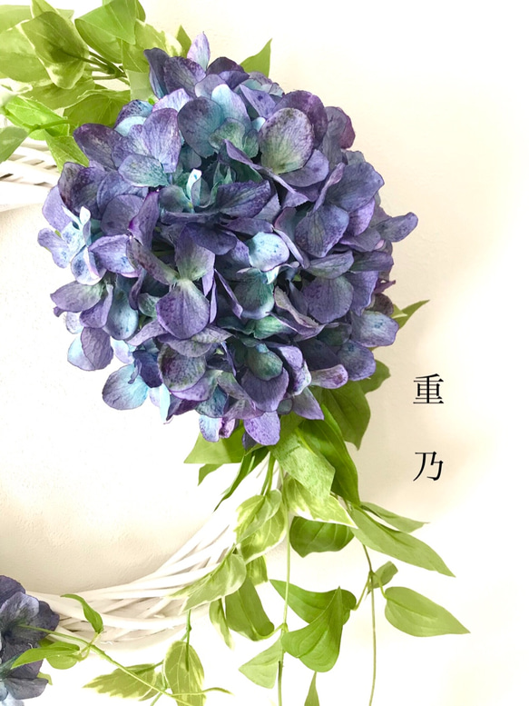 creema限定　新作　紫陽花リース（パープルブルー） 3枚目の画像