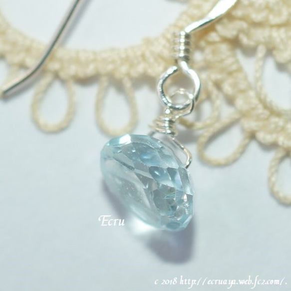 *冬季*珠寶天藍色托帕石AAA耳環 第3張的照片