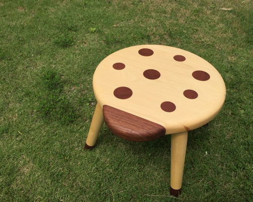 手作りスツール　饅頭型　お子様向き 楽天市場】スツール 丸椅子 高さ25cm 木製 天然木 椅子 チェア