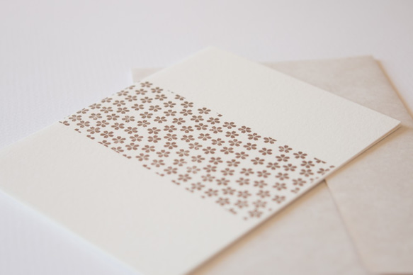 活版印刷カード　和柄　桜 2枚目の画像