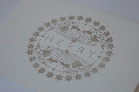 活版印刷 クリスマスカード 〜MERRY 3枚目の画像