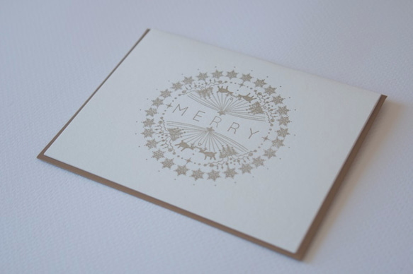 活版印刷 クリスマスカード 〜MERRY 4枚目の画像