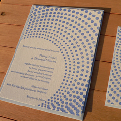 活版印刷 Wedding Invitation, RSVP package-ドット 3枚目の画像