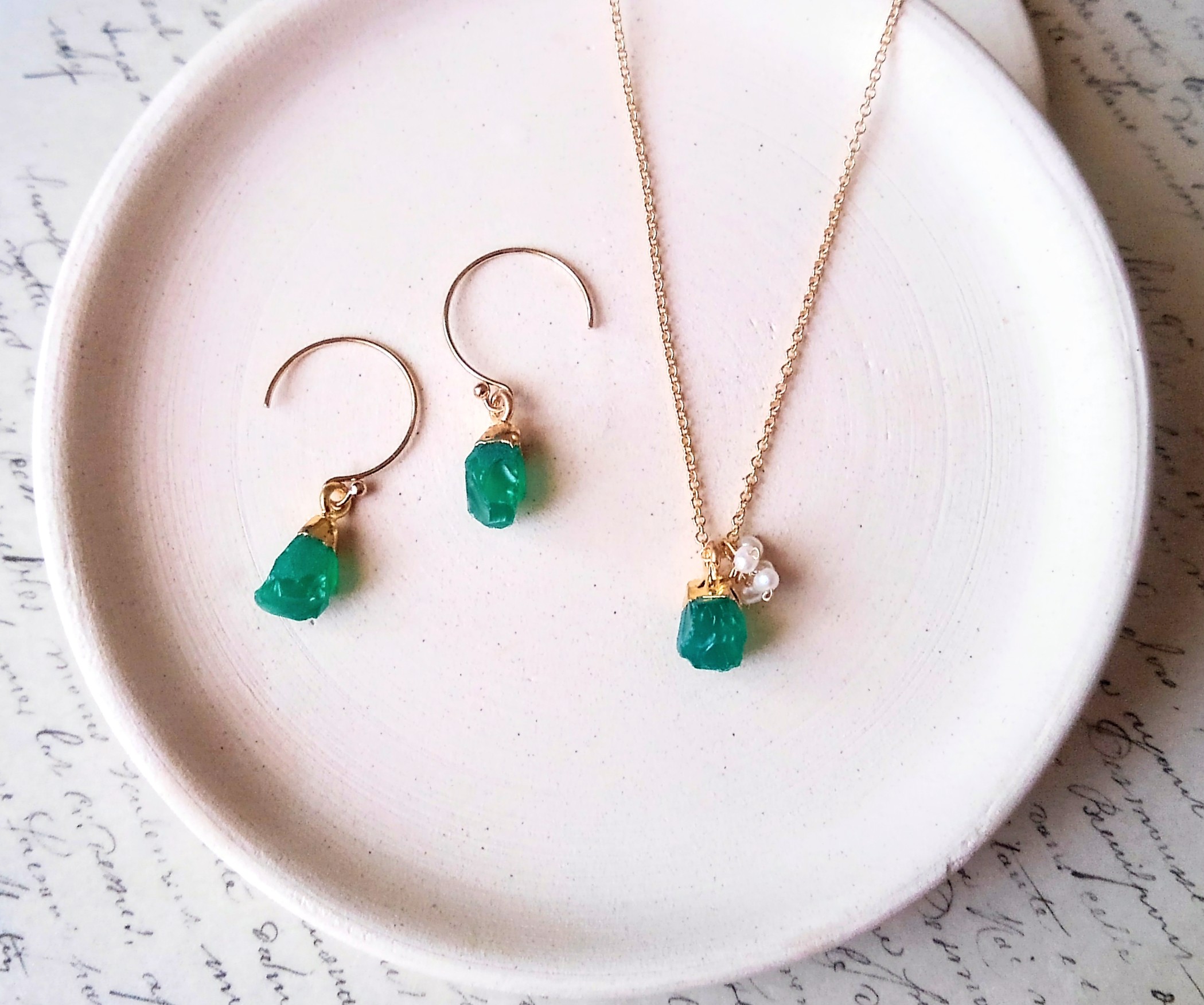 グリーンオニキスのセットアクセサリー