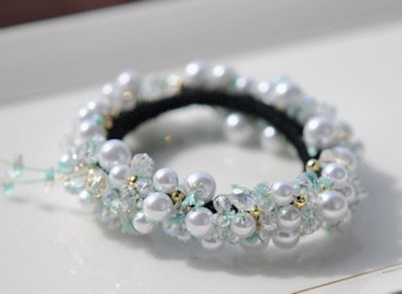 シュシュ  ヘアゴム  ビーズ  クリスマス② シュシュ ヘアゴム ビーズ クリスマス②