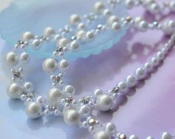 キラキラ虹色スワロフスキーのネックレス